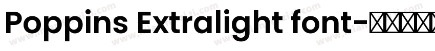 Poppins Extralight font字体转换